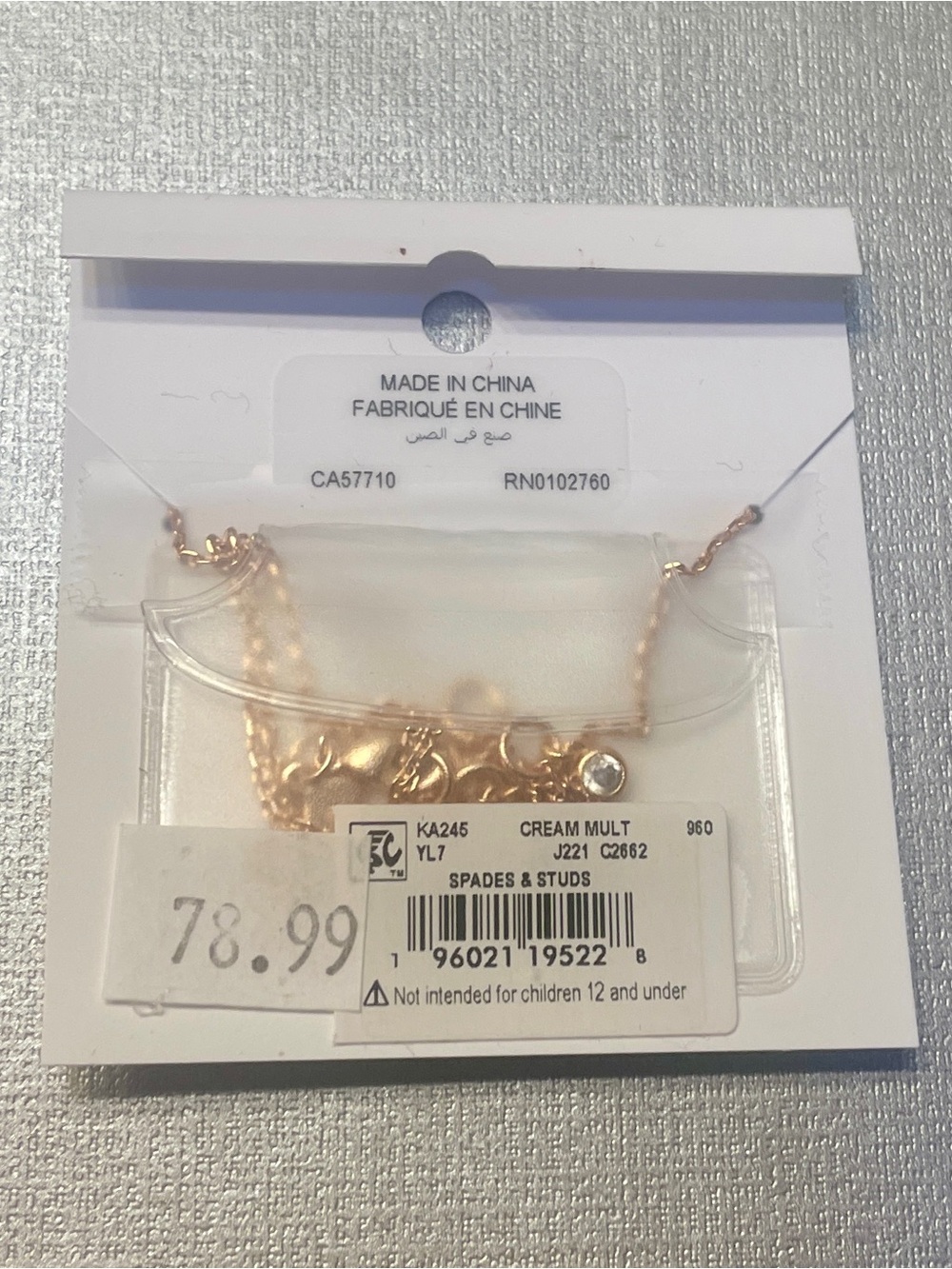 Kate Spade Four-Leaf Clover Pendant Necklace in Gold tone. NWT. 18” w/extender. - Picture 4 of 4